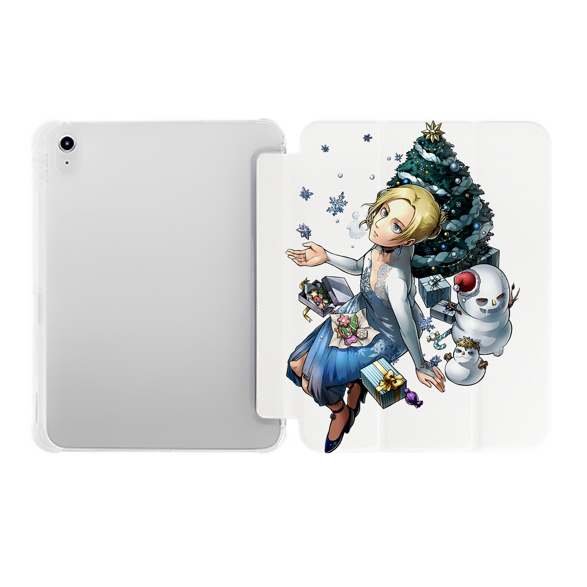（画像用） 進撃の巨人 アニ・レオンハート Attack on Titan Annie Leonhart IPad ケース ペン収納付き 三つ折りスタンド PUレザー×シリコン 対応機種9.5/10.5/10.9インチ